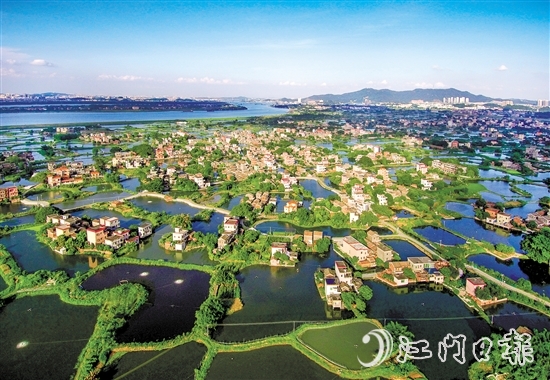 鶴山市逐步構(gòu)建“以水興水”新格局，為“百千萬工程”聚力賦能。圖為古勞水鄉(xiāng)。林景文